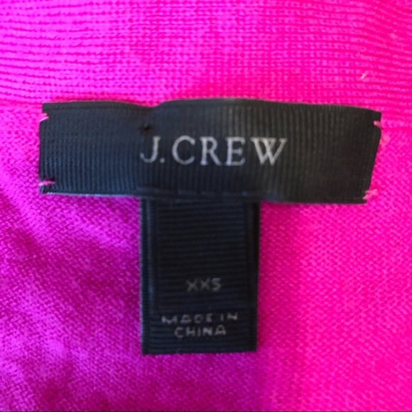 ๐ 6/$60, JCrew Cardigan, 100% Merino Wool, Pink Raspberry, Size XXS - Picture 5 of 5